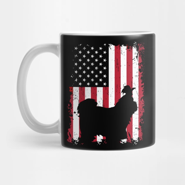 Dog Shih Tzu Dog USA Flag Patriotic 4th of July 737 paws by Olegpavlovmmo